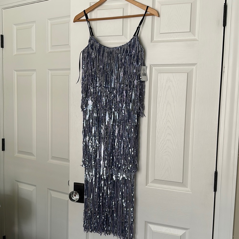 Dress the population XS fringe dress